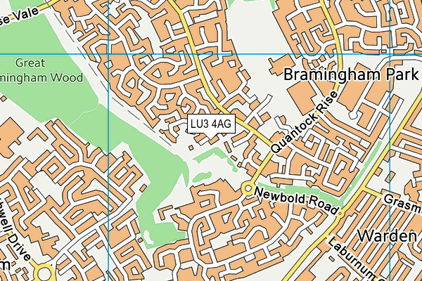 LU3 4AG map - OS VectorMap District (Ordnance Survey)