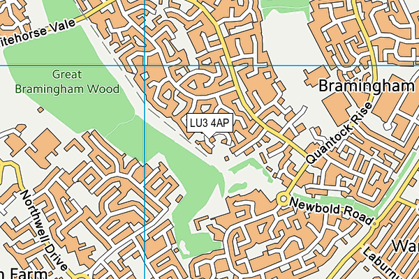 LU3 4AP map - OS VectorMap District (Ordnance Survey)