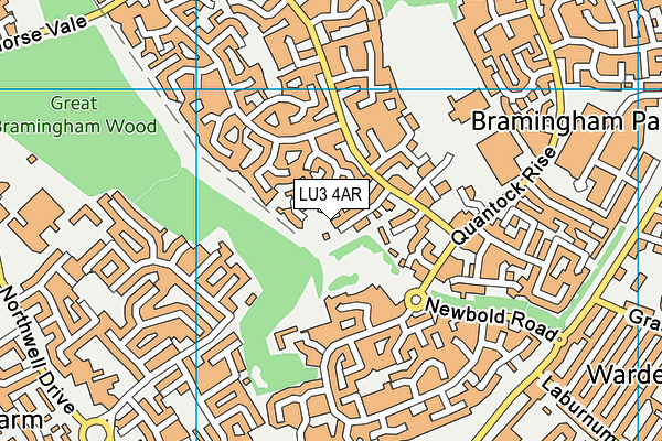 LU3 4AR map - OS VectorMap District (Ordnance Survey)