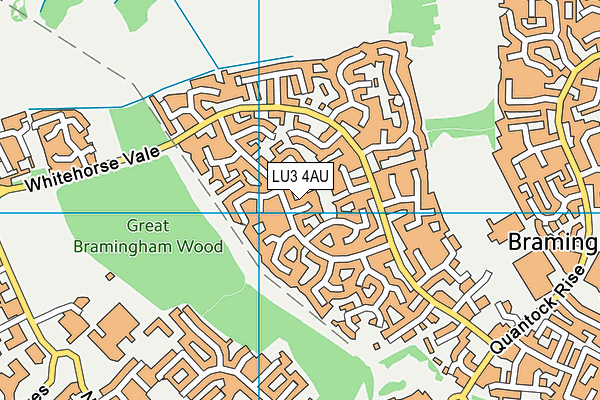 LU3 4AU map - OS VectorMap District (Ordnance Survey)
