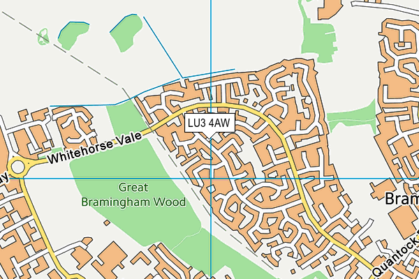 LU3 4AW map - OS VectorMap District (Ordnance Survey)