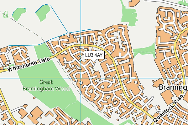 LU3 4AY map - OS VectorMap District (Ordnance Survey)