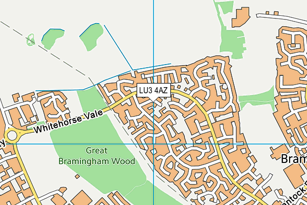 LU3 4AZ map - OS VectorMap District (Ordnance Survey)