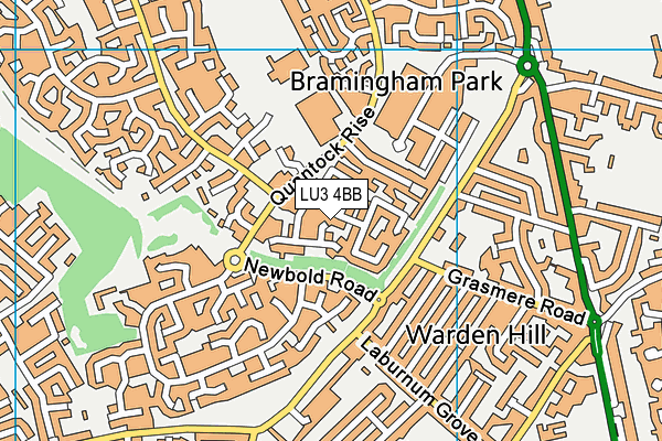 LU3 4BB map - OS VectorMap District (Ordnance Survey)