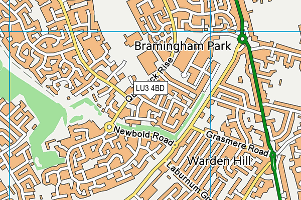 LU3 4BD map - OS VectorMap District (Ordnance Survey)