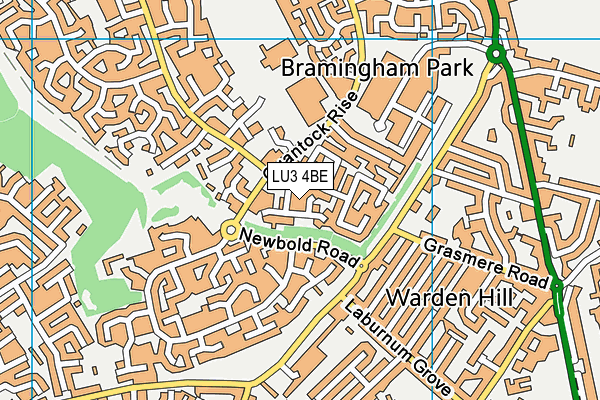 LU3 4BE map - OS VectorMap District (Ordnance Survey)