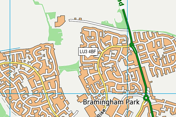 LU3 4BF map - OS VectorMap District (Ordnance Survey)