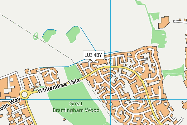 LU3 4BY map - OS VectorMap District (Ordnance Survey)