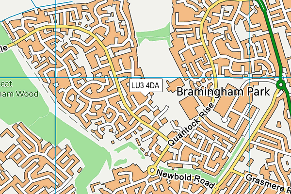 LU3 4DA map - OS VectorMap District (Ordnance Survey)