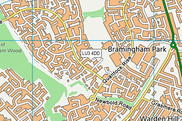 LU3 4DD map - OS VectorMap District (Ordnance Survey)