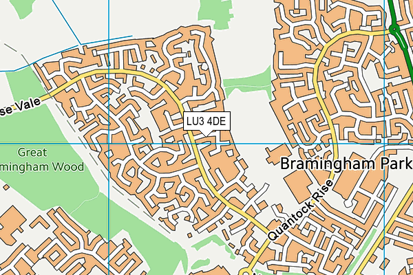 LU3 4DE map - OS VectorMap District (Ordnance Survey)