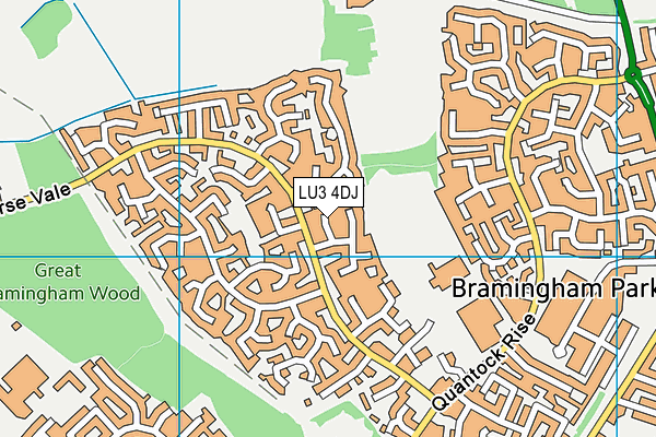 LU3 4DJ map - OS VectorMap District (Ordnance Survey)