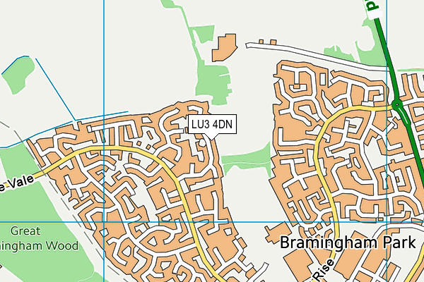 LU3 4DN map - OS VectorMap District (Ordnance Survey)
