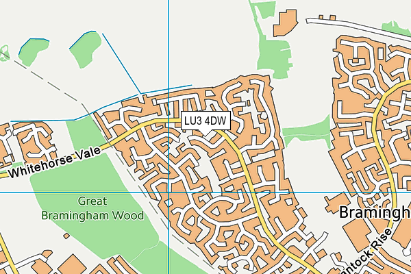 LU3 4DW map - OS VectorMap District (Ordnance Survey)