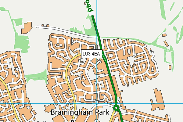 LU3 4EA map - OS VectorMap District (Ordnance Survey)