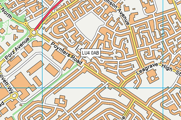 LU4 0AB map - OS VectorMap District (Ordnance Survey)