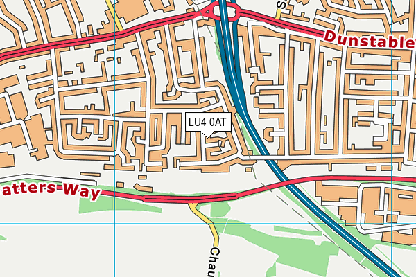 LU4 0AT map - OS VectorMap District (Ordnance Survey)