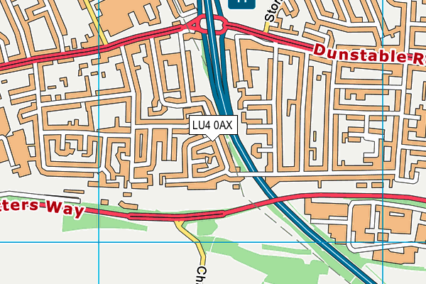 LU4 0AX map - OS VectorMap District (Ordnance Survey)