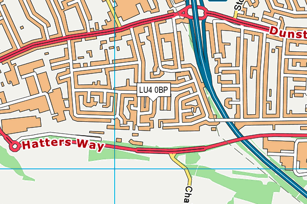 LU4 0BP map - OS VectorMap District (Ordnance Survey)