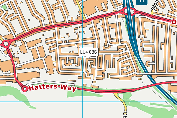 LU4 0BS map - OS VectorMap District (Ordnance Survey)