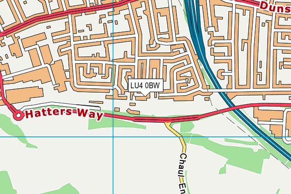 LU4 0BW map - OS VectorMap District (Ordnance Survey)