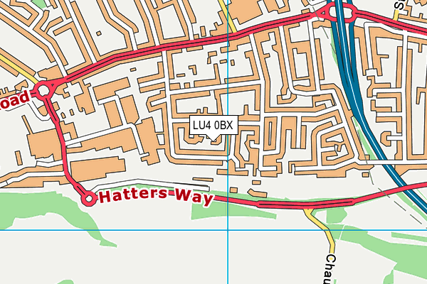 LU4 0BX map - OS VectorMap District (Ordnance Survey)