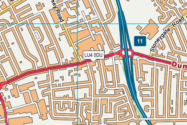 LU4 0DU map - OS VectorMap District (Ordnance Survey)