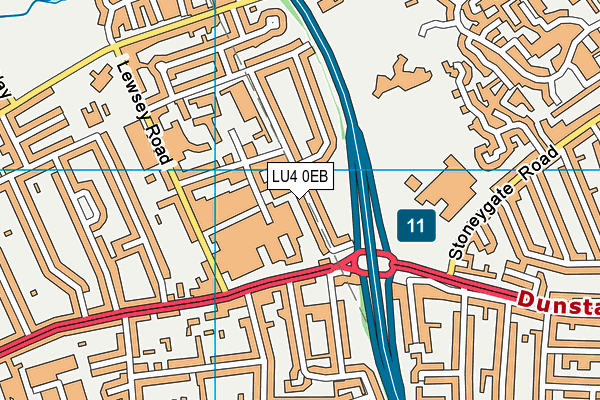 LU4 0EB map - OS VectorMap District (Ordnance Survey)