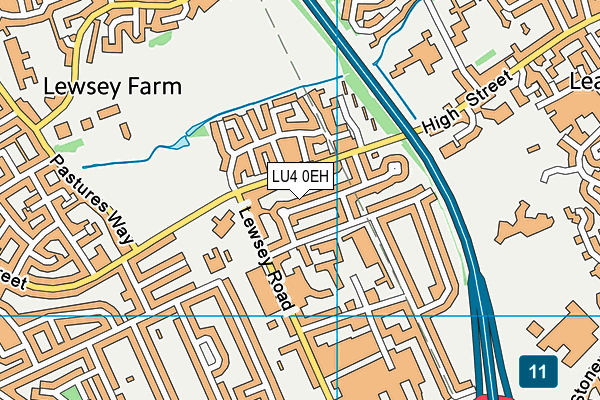 LU4 0EH map - OS VectorMap District (Ordnance Survey)