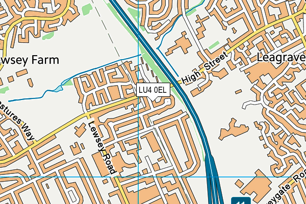 LU4 0EL map - OS VectorMap District (Ordnance Survey)