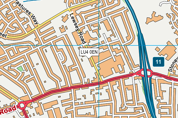 LU4 0EN map - OS VectorMap District (Ordnance Survey)