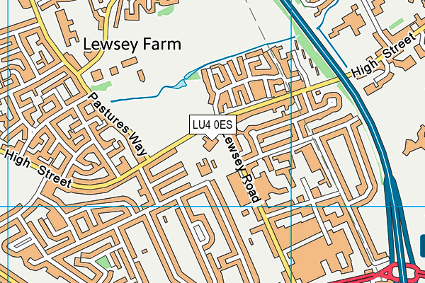 LU4 0ES map - OS VectorMap District (Ordnance Survey)