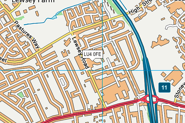 LU4 0FE map - OS VectorMap District (Ordnance Survey)