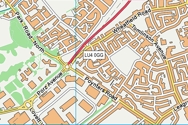 LU4 0GG map - OS VectorMap District (Ordnance Survey)