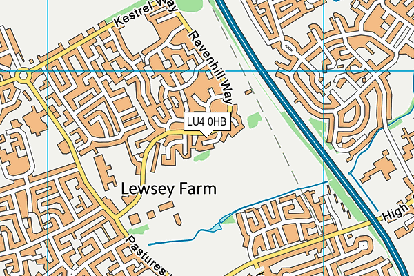 LU4 0HB map - OS VectorMap District (Ordnance Survey)