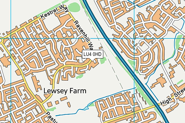 LU4 0HD map - OS VectorMap District (Ordnance Survey)