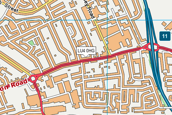 LU4 0HG map - OS VectorMap District (Ordnance Survey)