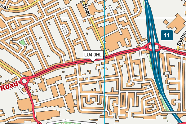 LU4 0HL map - OS VectorMap District (Ordnance Survey)