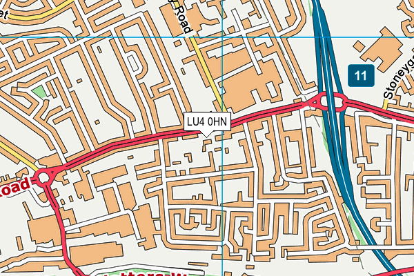 LU4 0HN map - OS VectorMap District (Ordnance Survey)