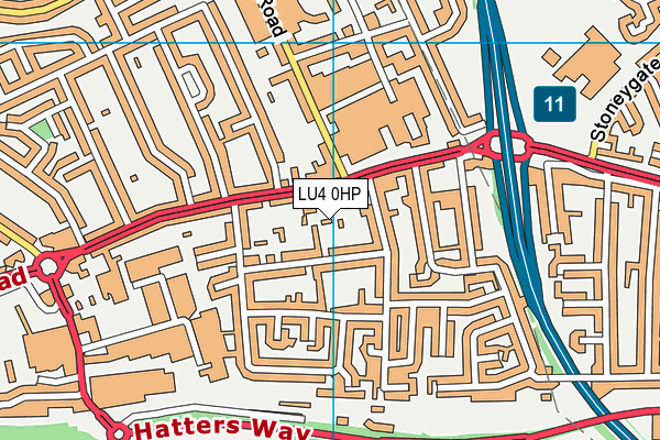 LU4 0HP map - OS VectorMap District (Ordnance Survey)