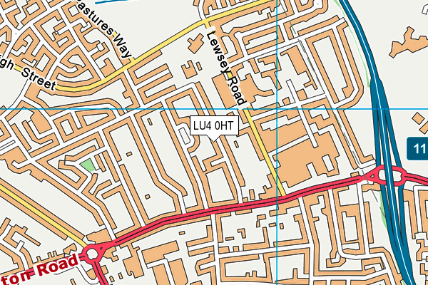LU4 0HT map - OS VectorMap District (Ordnance Survey)