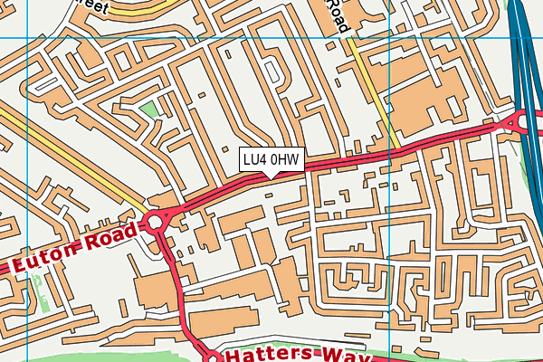 LU4 0HW map - OS VectorMap District (Ordnance Survey)