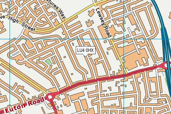 LU4 0HX map - OS VectorMap District (Ordnance Survey)