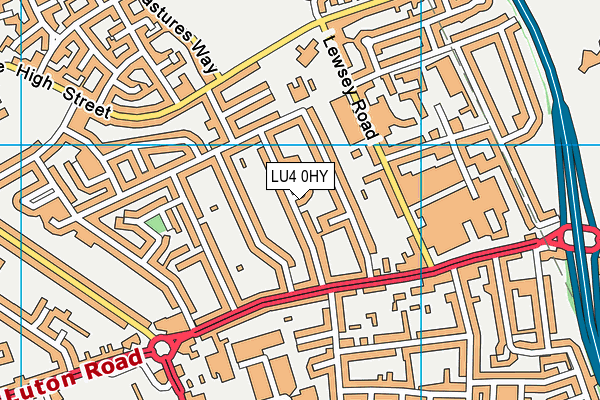 LU4 0HY map - OS VectorMap District (Ordnance Survey)