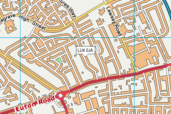 LU4 0JA map - OS VectorMap District (Ordnance Survey)