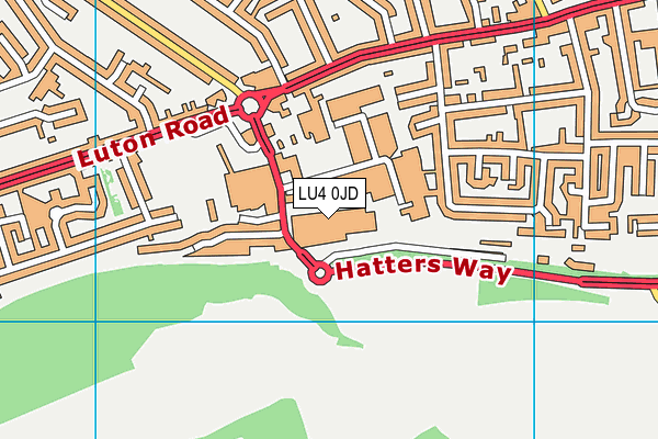 LU4 0JD map - OS VectorMap District (Ordnance Survey)