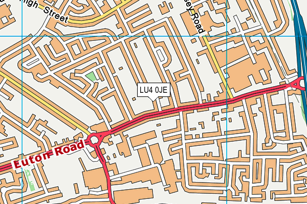 LU4 0JE map - OS VectorMap District (Ordnance Survey)