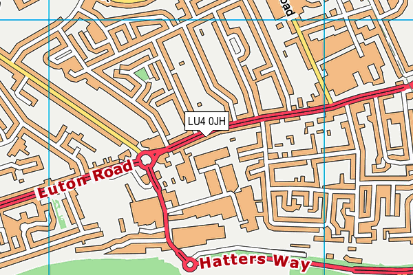 LU4 0JH map - OS VectorMap District (Ordnance Survey)