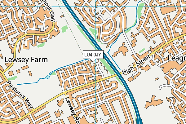 LU4 0JY map - OS VectorMap District (Ordnance Survey)