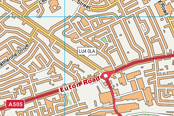 Dimensions Fitness (Luton) (Closed) map (LU4 0LA) - OS VectorMap District (Ordnance Survey)